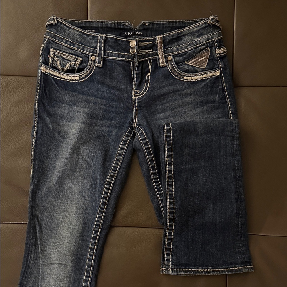 Vigoss Women's Dark Blue Boot Cut Jeans